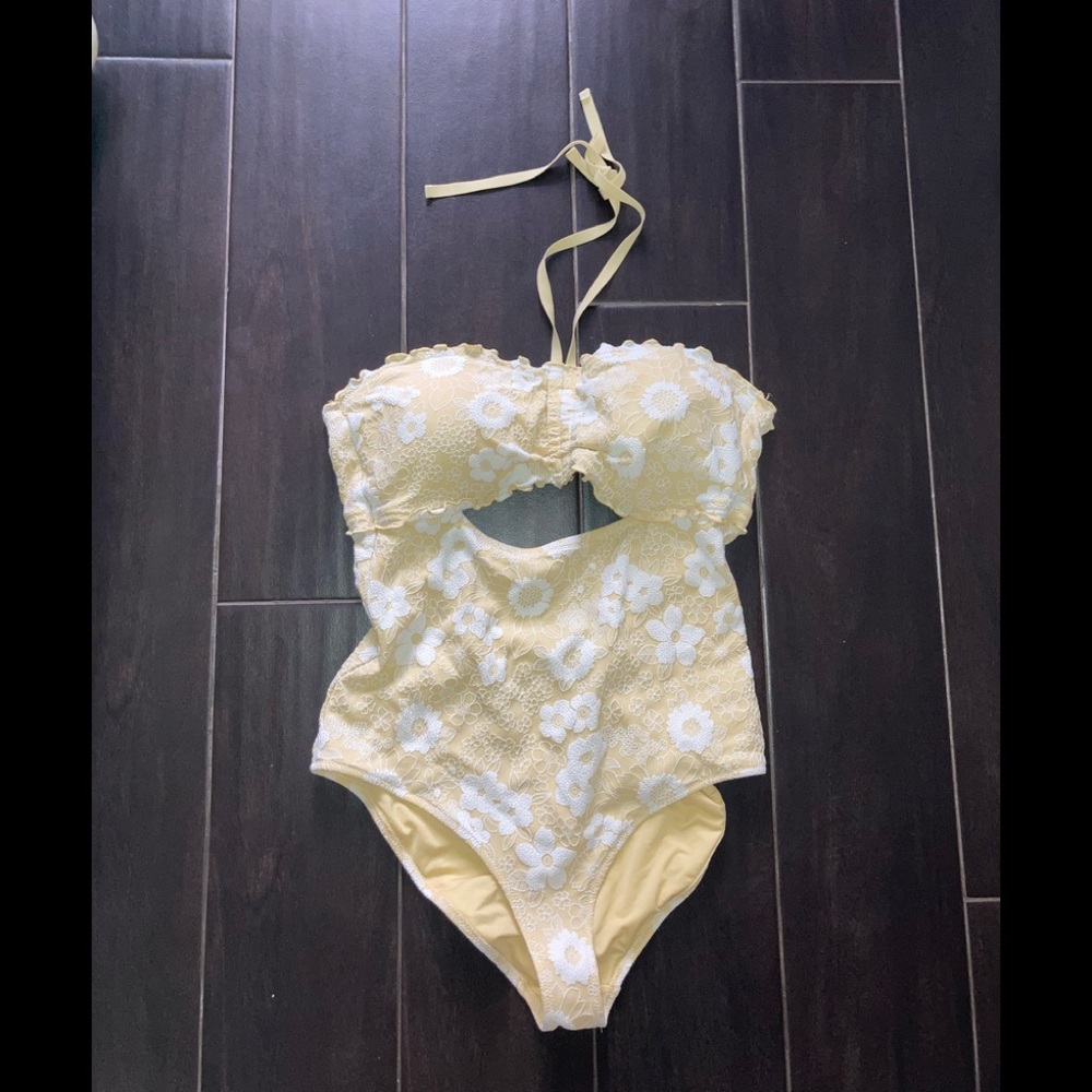 Aerie Halter Floral Swimsuit Size L